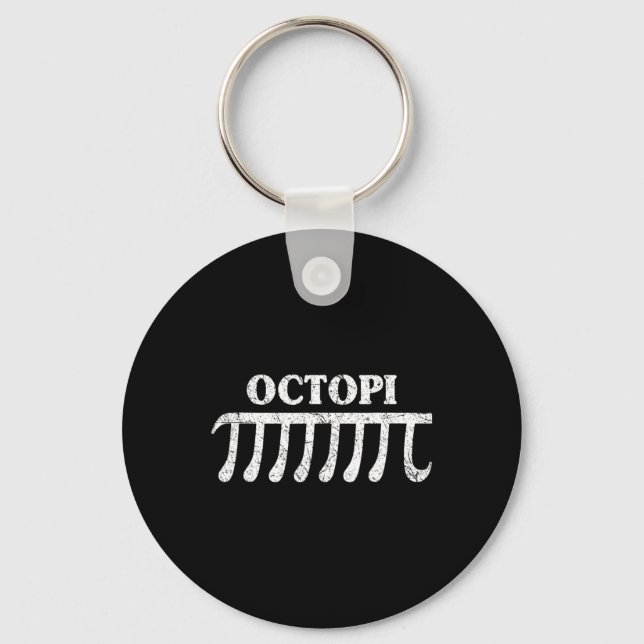 Octopi Funny Pi Gift For Pi Day Math Lovers  Key Ring (Front)