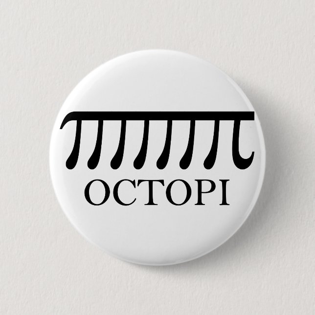 Octopi - Funny Pi Octopus Math 6 Cm Round Badge (Front)