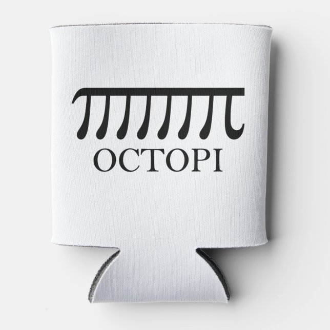 Octopi - Funny Pi Octopus Math Can Cooler (Front)