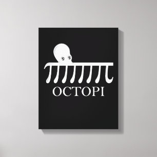 Octopi - Funny Pi Octopus Math Canvas Print