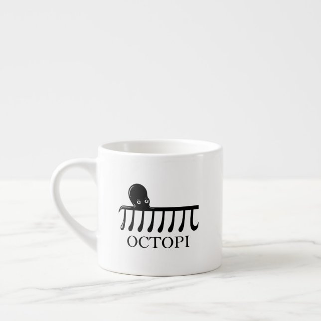 Octopi - Funny Pi Octopus Math Espresso Cup (Left)