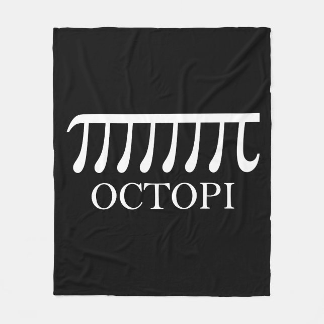 Octopi - Funny Pi Octopus Math Fleece Blanket (Front)