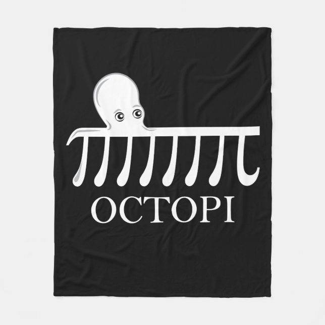 Octopi - Funny Pi Octopus Math Fleece Blanket (Front)