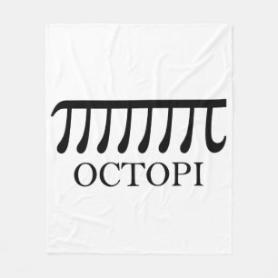 Octopi - Funny Pi Octopus Math Fleece Blanket