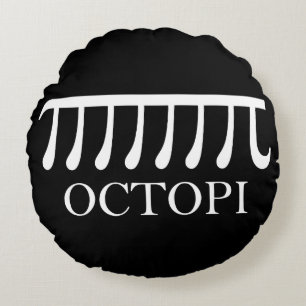 Octopi - Funny Pi Octopus Math Round Cushion