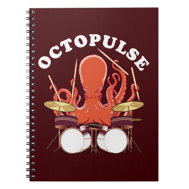 Octopulse | Octopus Drummer Notebook (Front)