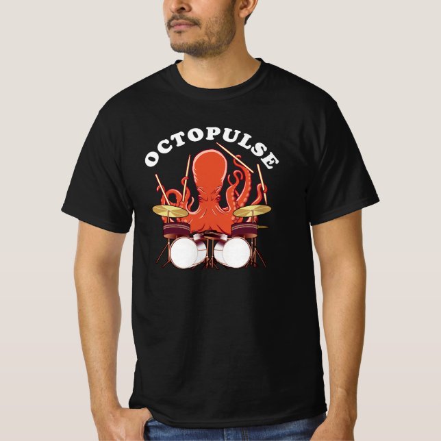 Octopulse | Octopus Drummer T-Shirt (Front)