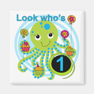 Octopus 1st Birthday T-shirts and Gifts Magnet