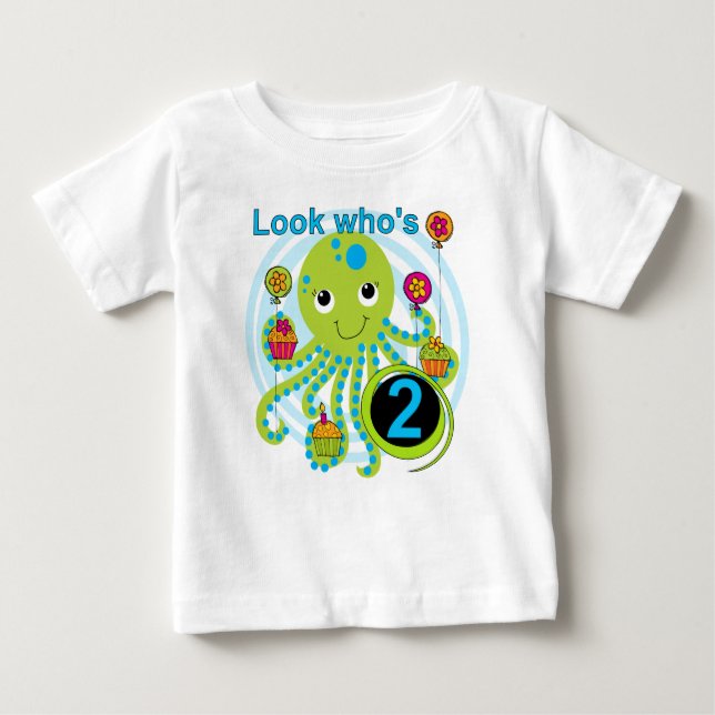 Octopus 2nd Birthday T shirts and Gifts (Front)