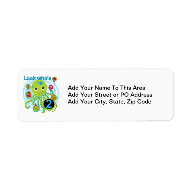 Octopus 2nd Birthday T shirts and Gifts (Front)