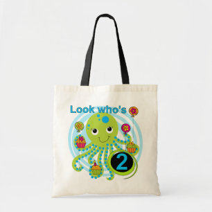 Octopus 2nd Birthday T shirts and Gifts Tote Bag