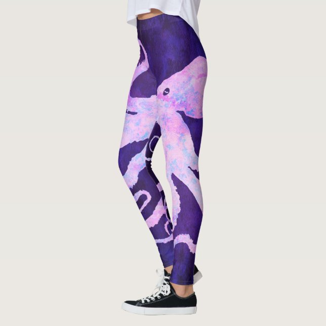 Octopus 6 In Light Pink - Leggings (Left)