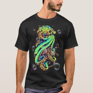 Octopus and Anchor Bubbles colourful tentacles T-Shirt