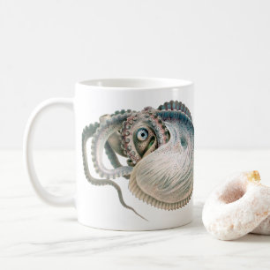 Octopus Argonaut, Vintage Marine Life Animals Coffee Mug