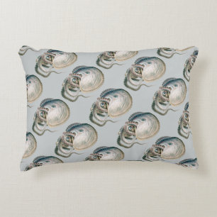 Octopus Argonaut, Vintage Marine Life Animals Decorative Cushion