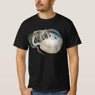 Octopus Argonaut, Vintage Marine Life Animals T-Shirt