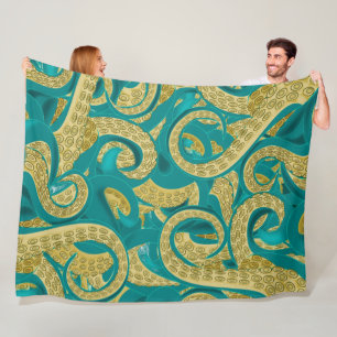 Octopus Art freece blanket - Painting