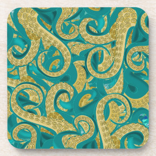 Octopus Art - Migned Drawing Coaster