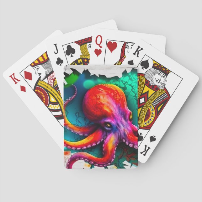 Octopus Art Playing Cards (Back)