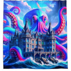 Octopus Art Shower Curtain
