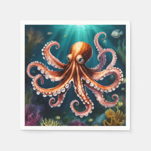 Octopus Art Underwater Napkin