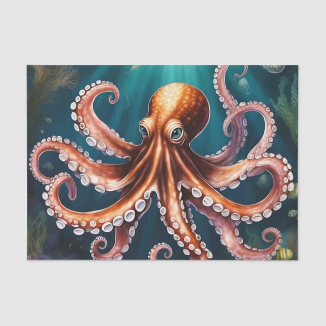 Octopus Art Underwater Tissue Paper (Front)