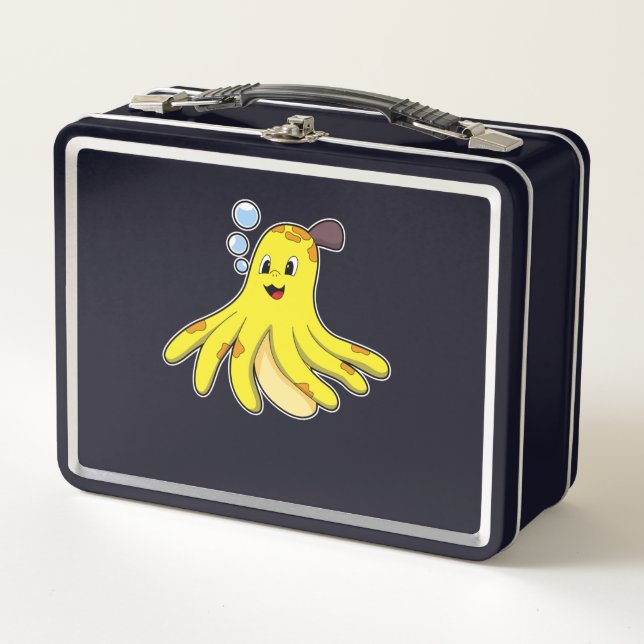 Octopus as Banana Metal Lunch Box (Front)