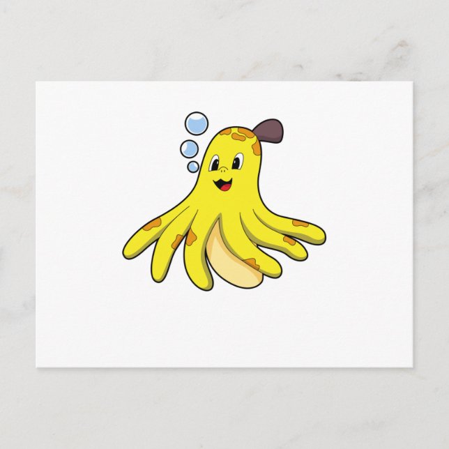 Octopus as Banana Postcard (Front)