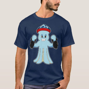 Octopus as Bodybuilder with Dumbbells T-Shirt