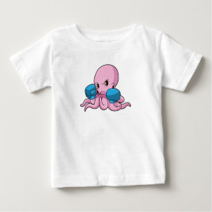 Octopus as Boxer with Boxing gloves Baby T-Shirt