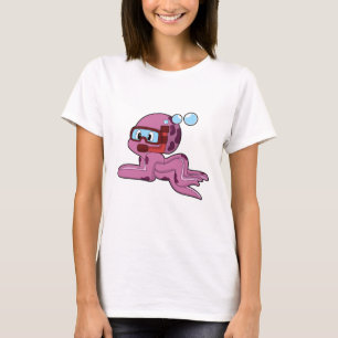 Octopus as Diver with Snorkel T-Shirt