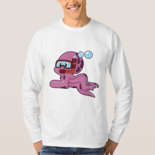 Octopus as Diver with Snorkel T-Shirt