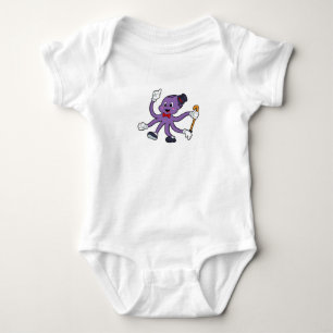 Octopus as Magician with Hat Baby Bodysuit