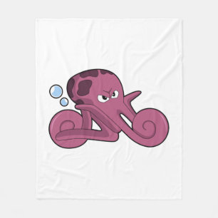 Octopus as Motorycycle Fleece Blanket