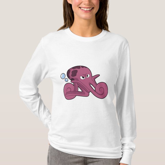 Octopus as Motorycycle T-Shirt (Front)