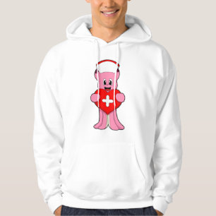 Octopus as Nurse with Heart Hoodie