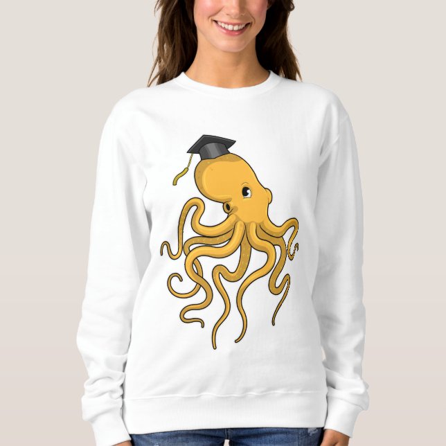 Octopus as Student with Diploma Sweatshirt (Front)
