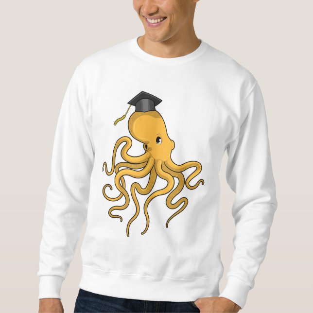 Octopus as Student with Diploma Sweatshirt (Front)