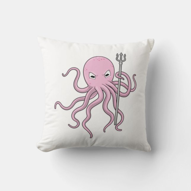 Octopus as Wizard with Trident Cushion (Front)