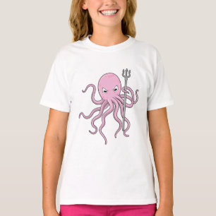 Octopus as Wizard with Trident T-Shirt