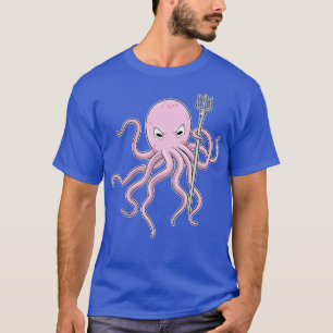Octopus as Wizard with Trident T-Shirt
