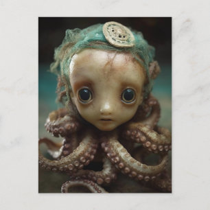 Octopus Assemblage Doll Postcard