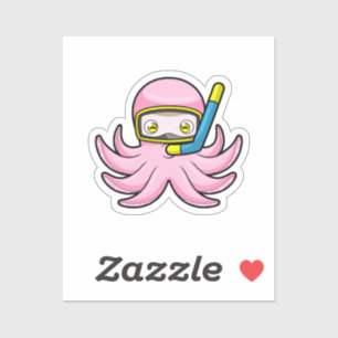 Octopus at Diving with Snorkel & Swimming goggles