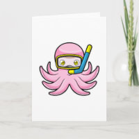 Octopus at Diving with Snorkel & Swimming goggles
