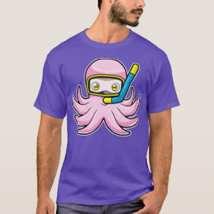 Octopus at Diving with Snorkel Swimming goggles T-Shirt