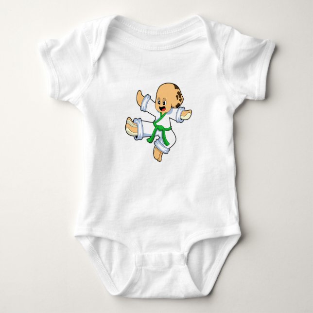 Octopus at Martial arts Karate Baby Bodysuit (Front)