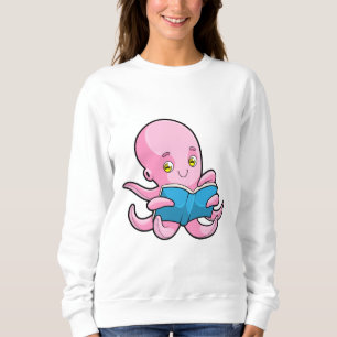 Octopus at Reading a Book Sweatshirt