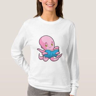 Octopus at Reading a Book T-Shirt