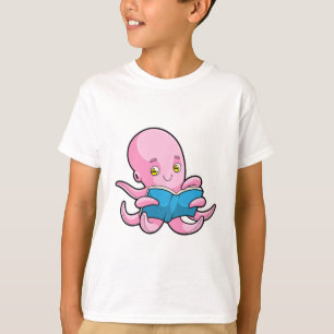 Octopus at Reading a Book T-Shirt