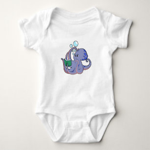 Octopus at Reading with Book Baby Bodysuit